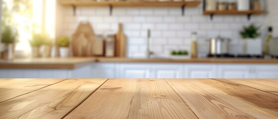 Fototapeta na wymiar Empty beautiful wood table top counter