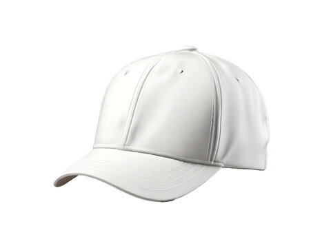 white baseball cap on transparent background 