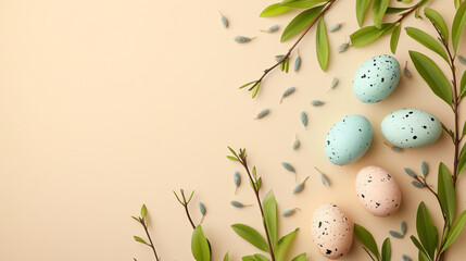 Obraz na płótnie Canvas Composition with Easter eggs