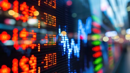 Obraz premium Wallpaper of Stock Market Charts