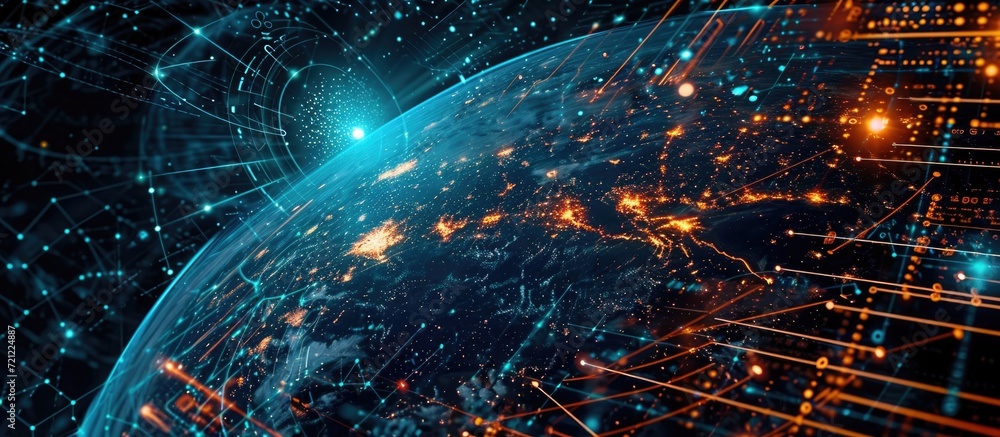 Poster discover the fascinating world of cybersecurity art, merging hacker alerts and digital risks with th