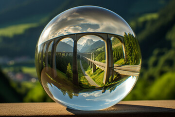 the viaduct Altenbeken in the crystal ball