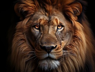 Naklejka premium Beautiful lion king face