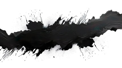 Abstract black in splash paint brush strokes stain