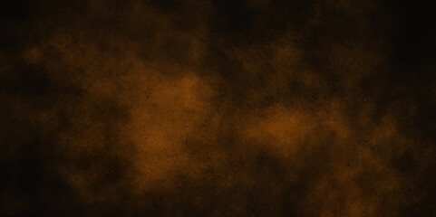 abstract old grunge concrete wall texture background with orange smoke.Elegant black Brown background with vintage distressed grunge texture old black wood texture for background.