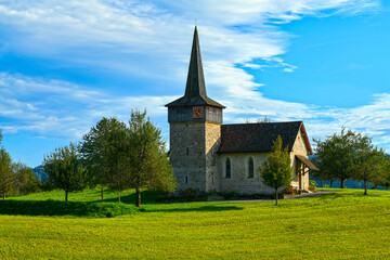 Fototapeta na wymiar Bartholomäus-Kapelle in Tufertschwil, Gemeinde Lütisburg im Kanton St. Gallen (Schweiz) 