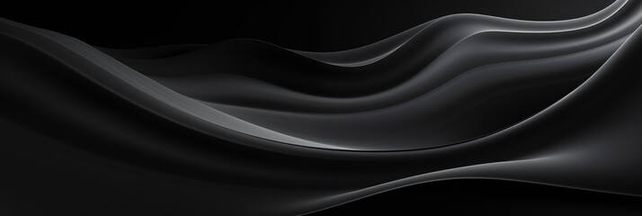 Abstract Black Background. Black Waves Wallpaper. 