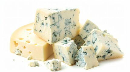 Falling blue cheese cube