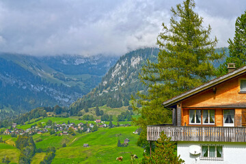 Obraz premium Wildhaus-Alt St. Johann im Obertoggenburg, Kanton St. Gallen (Schweiz) 