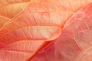 Naklejka premium trendy peach leaf texture, close up. Abstract macro apricot leaves creative background