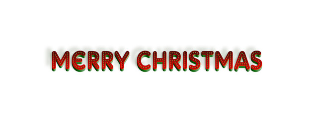 Merry christmas hand lettering calligraphy isolated on white background. Vector holiday illustration element. Merry Christmas script calligraphy	