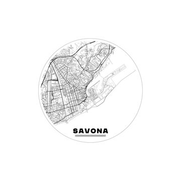 Savona vectorial map