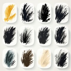 Elegant Array of Hair Pomade Samples in Monochrome Tones