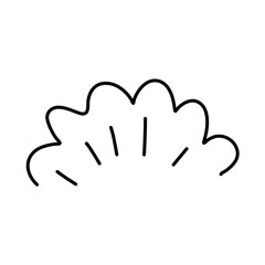 Sunburst doodle splash element