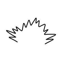 Sunburst doodle splash element