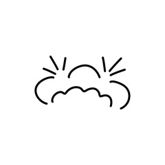 Sunburst doodle splash element