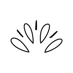 Sunburst doodle splash element