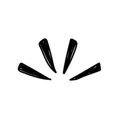 Sunburst doodle splash element