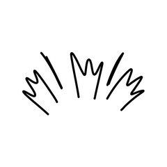 Sunburst doodle splash element