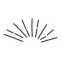 Sunburst doodle splash element