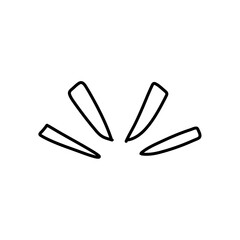 Sunburst doodle splash element