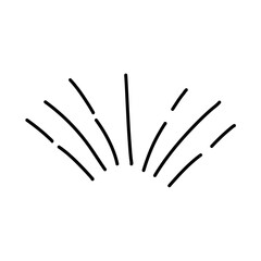 Sunburst doodle splash element