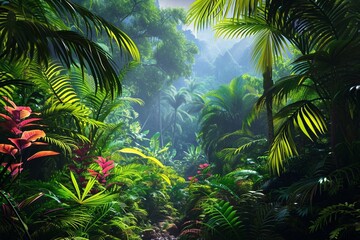 Fototapeta na wymiar Best View of Colorful Rainforest .