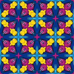 flower pattern abstract geometric indian block print