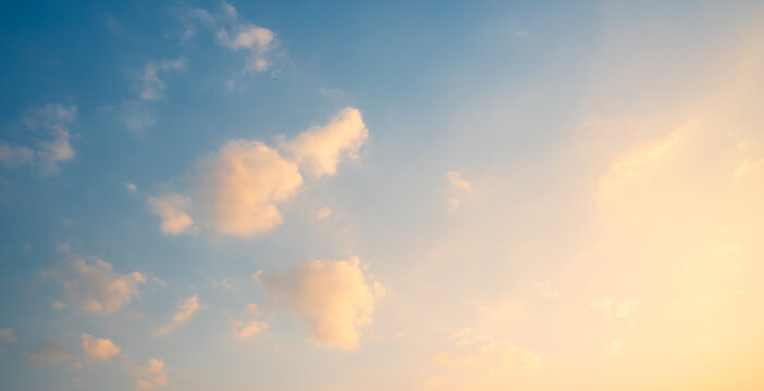 Sunset sky for background or sunrise sky and cloud at morning.
