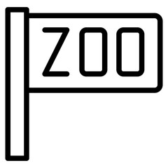 zoo signboard line