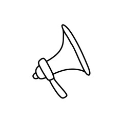 Hand drawn megaphone icon