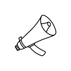 Hand drawn megaphone icon