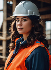 photo l engineer construction worker and architects wearing hardhats and safety vests are working together ai generator