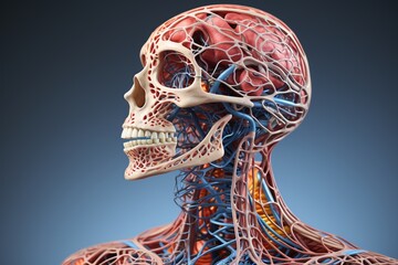 Explore the intricacies of the human body with this state-of-the-art 3D rendered illustration