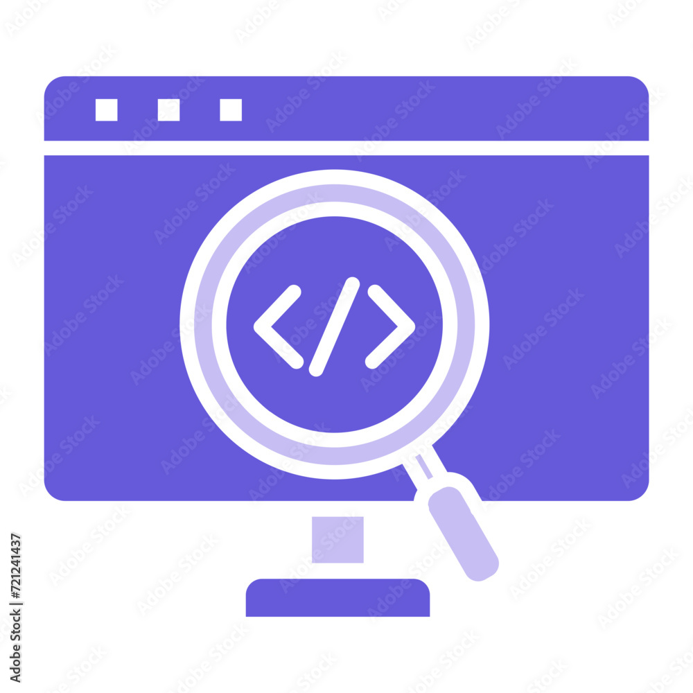 Poster Find Code Icon of Seo and Web iconset.