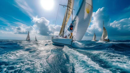  sailing regatta competition in sea © olegganko