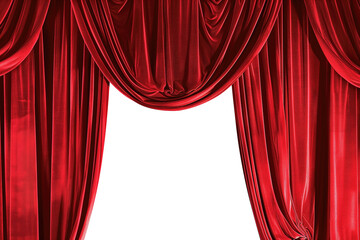 Red stage curtains