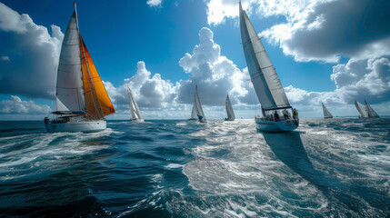 sailing regatta competition in sea