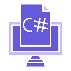 Obraz premium C Sharp Icon of Computer Programming iconset.