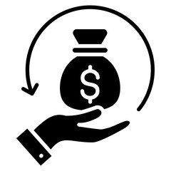 Return On Investment  Icon Element For Design