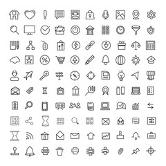 Computer Office Finance Accounting and technology icon set