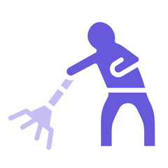 Man Sweeping Floor Icon of Housekeeping iconset.