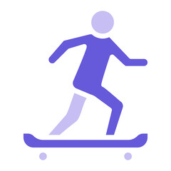 Fototapeta na wymiar Skateboarding Icon of Physical Fitness iconset.