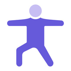 Warrior Pose Left Icon of Physical Fitness iconset.