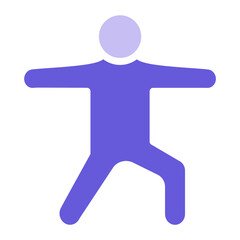 Warrior Pose Right Icon of Physical Fitness iconset.
