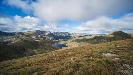 Fototapeta na wymiar View of the Pyrenees Mountains in Andorra.