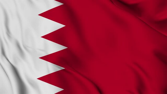 A beautiful view of the Bahrain flag video. 3d flag-waving video. Bahrain flag 4K resolution.