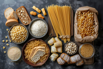 various types of Carbohydrates Food Materials