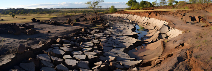 The Devastating Effects of Erosion: A Stark Portrait of a Barren Landscape