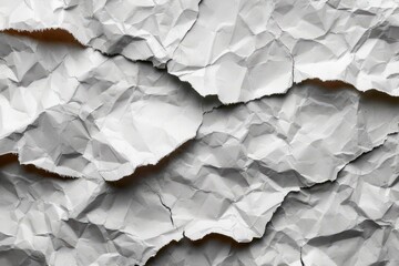 Close-up of a crumpled white paper texture